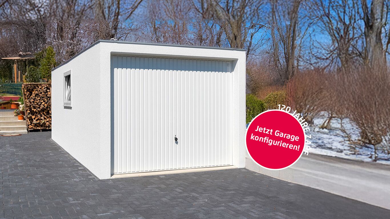 Fertiggarage von ZAPF: Garage mit Auto